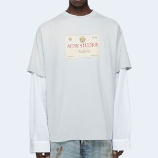 아크네 스튜디오 레이어드 프린트 티셔츠